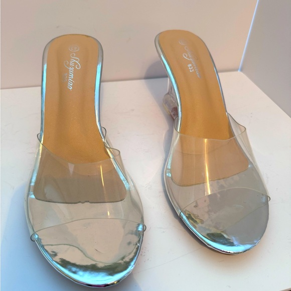 Size 11 (42), clear wedge never worn - Picture 1 of 5